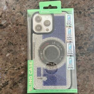 Blue Bling Case for iPhone 15 Plus